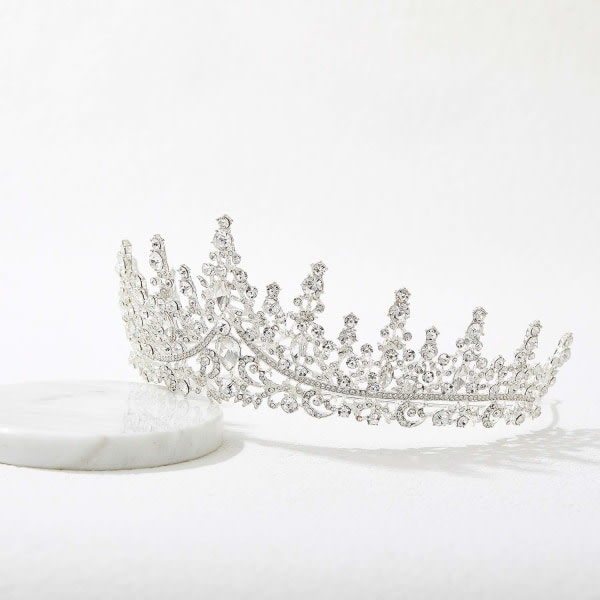 Crystal Wedding Tiara for kvinder - Rhinestone Royal Queen Crown Pannband
