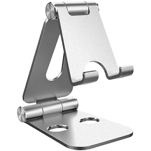 Mobiltelefonstativ Justerbart Vikbart Aluminium Tabletstativ Silver