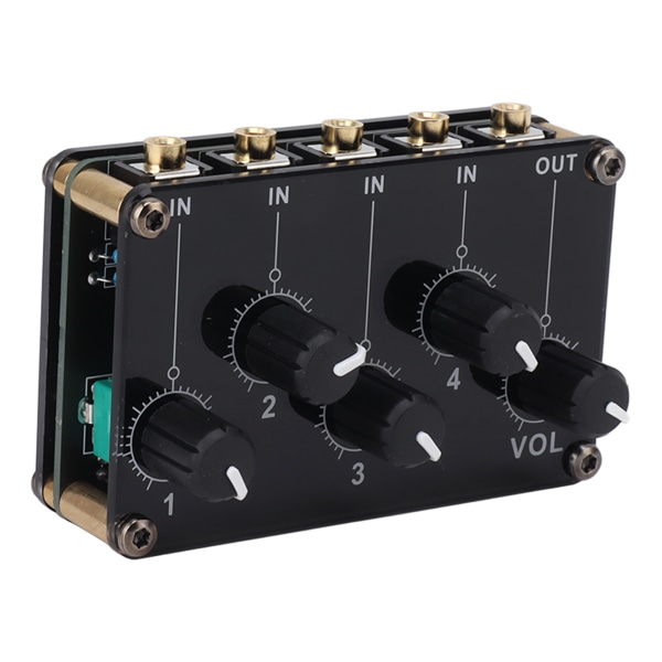Bærbar lydmixer Metal Passiv kredsløbsdesign 1 indgang 4 udgange 4 kanals lydmixer til pc-optagelse