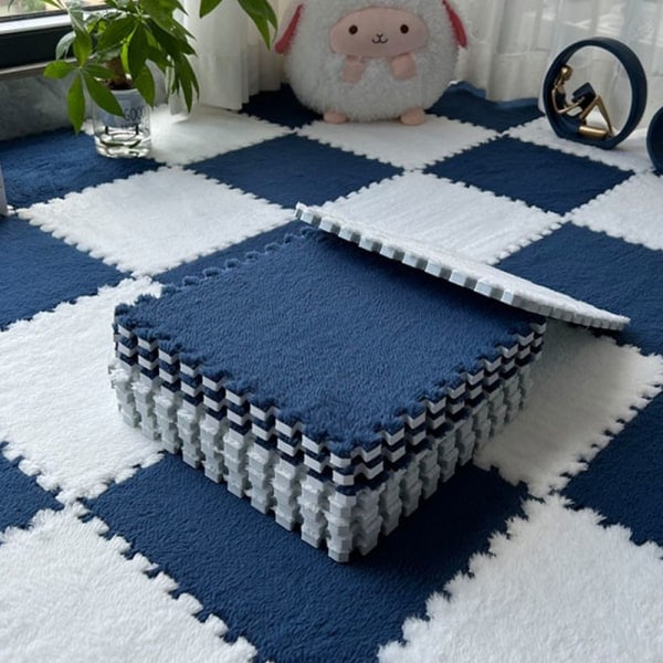 10 st 30*30cm Baby Lekmatta Träning Barnmatta NAVY marinblå