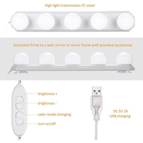 Dimbara LED-meikkipeilivalot, meikkipöytäpeili