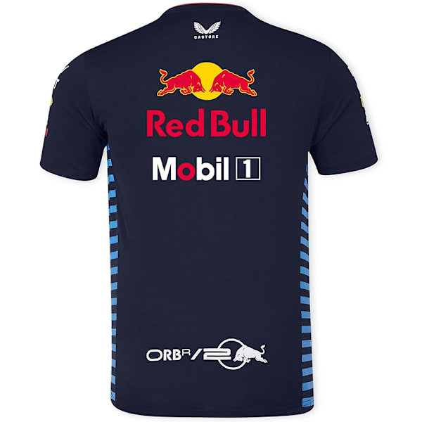 Red Bull Racing Kortarmet T-skjorte Topper 2024 for Menn, Marineblå L.pa