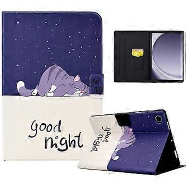 Samsung Galaxy Tab A9+ -kotelo PU-nahkaa+TPU-tablettisuojus korttipaikalla
