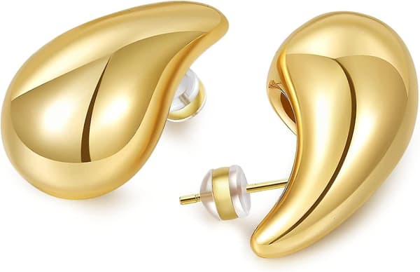Ekstra Store Bottega Øreringe Dupes Hypoallergena Chunkygoldhoopearring