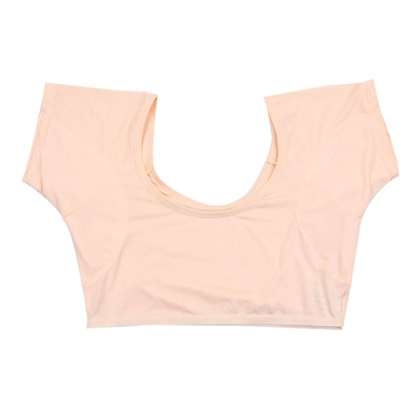 Underarms sweatvest Kortærmet svedabsorberende trøje Design Vaskbar armhule sweatvest til kvinder piger Hudfarve M