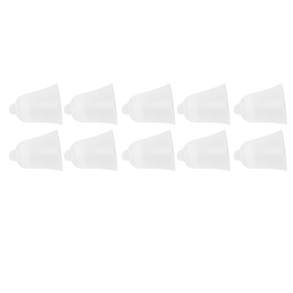 10 stk. 3-huls hvide høreforstærker kupler Ørepropper Blød statisk fri silikone høreforstærker Ørepropper stor størrelse
