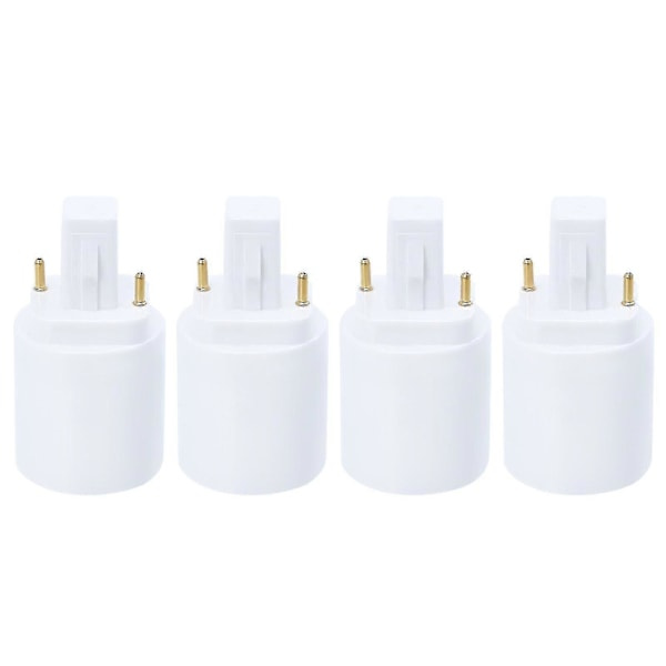 4 stk. Professionelle G24d til E27 2-benet Lampeholder Adapter Fatning