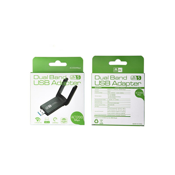 Wireless USB Network Adapter AC1200 - WiFi Adapter with Antennas