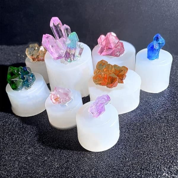 Paris_Formkrystallformer Sett Resin Silikon
