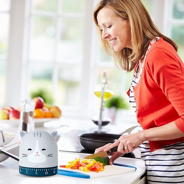 Egg Timer, Cute Kitchen Timer, Mechanical Manual Timer with 6