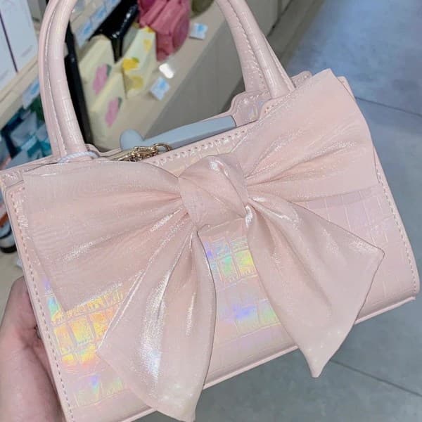 Dam Clutch Väska Handväskor Sommar Rosa Rosettväskor ROSA Pink.pa