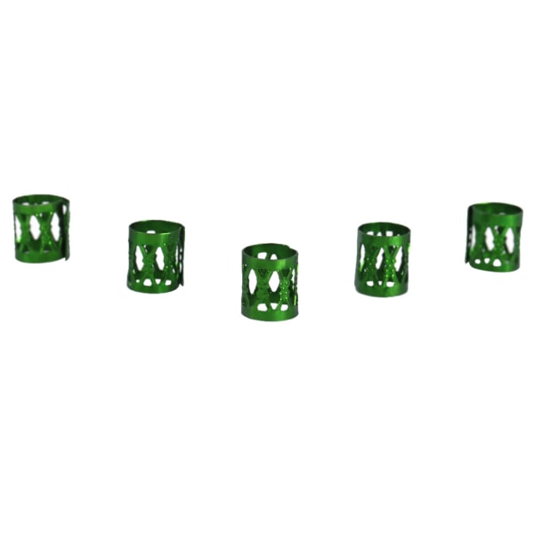 100 STK/Taske Nye farverige hårfletteperler Ringe Manchetdekorationsværktøj Tilbehør (grøn)
