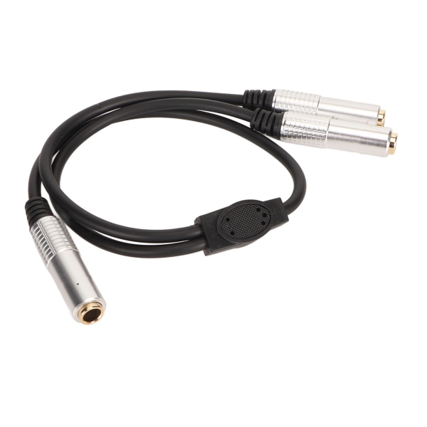 6,35 mm hunn til dobbel 6,35 mm hunnkabel Plug and Play gullbelagte kontakter Stereosplitter Y-kabel 1,6 fot