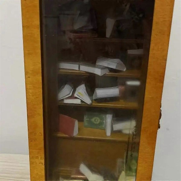 Miniature Bogreol Lomme Angst Bogreol Træ Lille Bogbibliotek Stresslindrende Bogreol Tab.pa