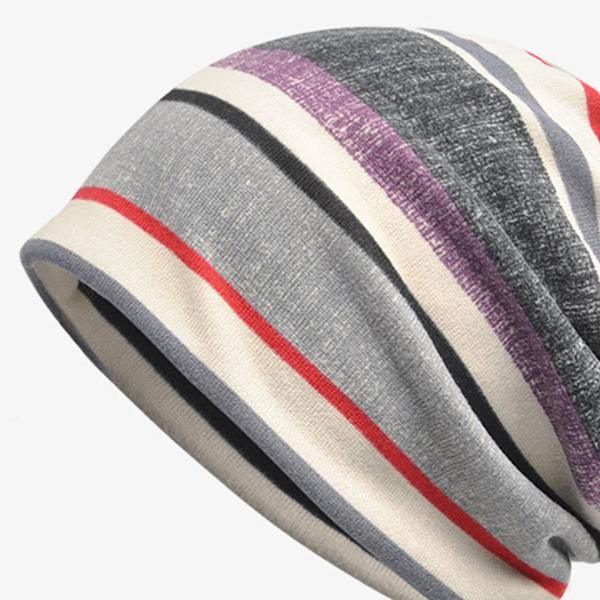 1/2 Slouchy Beanie Skullies Stretch Kemohätta Varm Randig Halsduk 1PCS