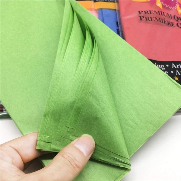 245 ark farvet silkepapir Bulk indpakningspapir 20x20" til kunstgaveindpakningsdekorationer (tilfældige farver)