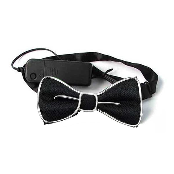 Hvit Lysende LED Sløyfe for Fest Party Nyttår Bow Tie—pa