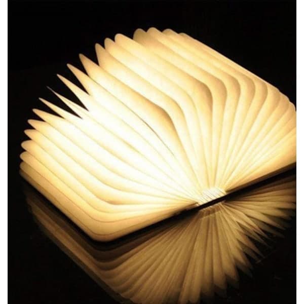 Bok LED-lampe / Boglampe - (Træ) multifarve