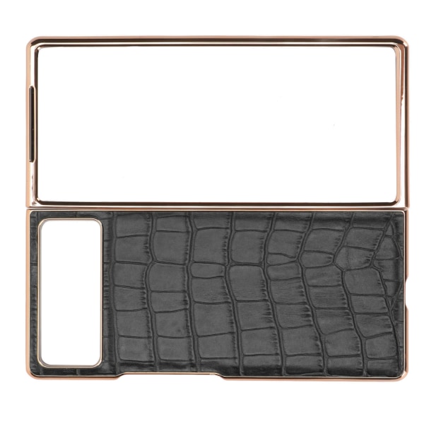 Vikbart phone case för Xiaomi MIX Fold 2 Nanoläder Crocodilian Pattern Anti Scratch Case Svart