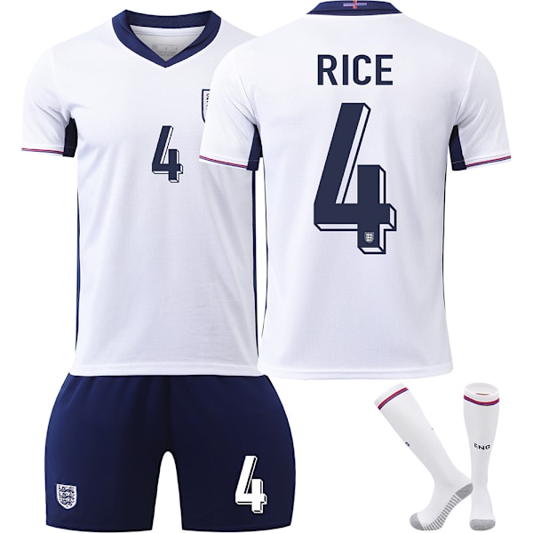 UEFA Euro 2024 England Hjemmefodboldtrøje Nr 4 RICE 18