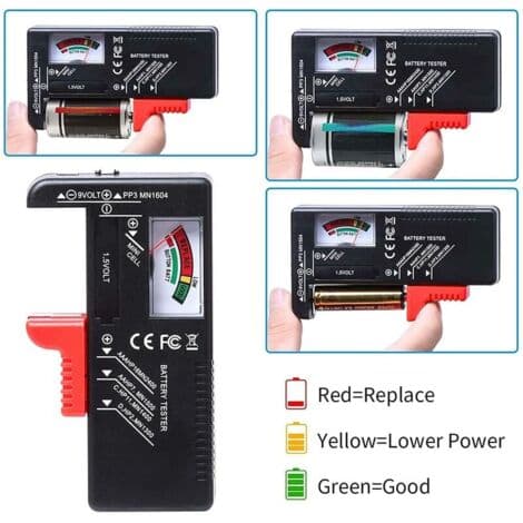 Universal Batteritester, Digital Batteritester, for AA AAA C D 9V Knappcellebatterier 1.5V Batterispenningstester.pa