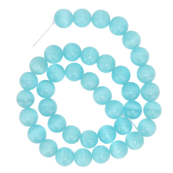 10 mm smykker å lage runde perler Delikat Elegant natursteinsperle for armbånd Halskjede Håndverk DIYLyseblå