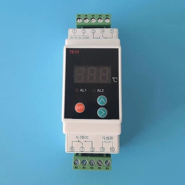 Standard 2 Relæudgangsfunktion Din-skinne Termostat Med Sensor No Nc Common