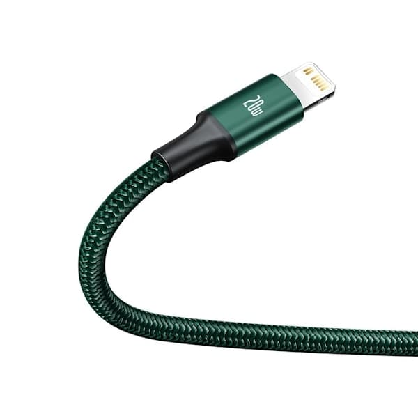 Rapid 3in1-kaapeli USB-C - USB-C / Lightning / micro USB 20 W 1,5 m vihreä