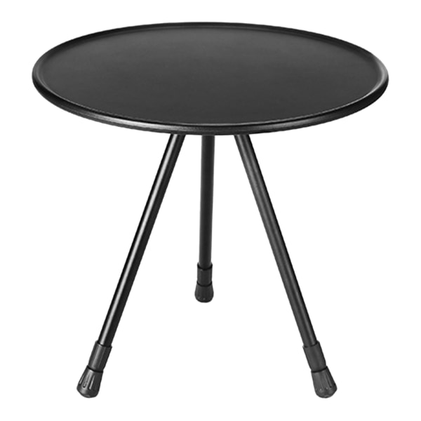 Pyöreä kokoontaittuva pöytä musta Ultrakevyt nostettava alumiiniseoksesta taittuva retkeilypöytä ulkopiknik-matkalle musta
