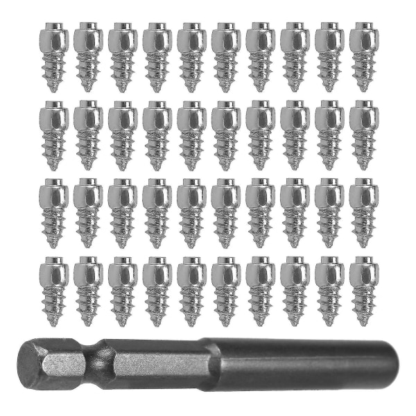 100 st dubbskruvar 9 mm + 1 st borrhylsa, automatisk bil SUV Atv halkfri skruv dubb hjul däck snö T
