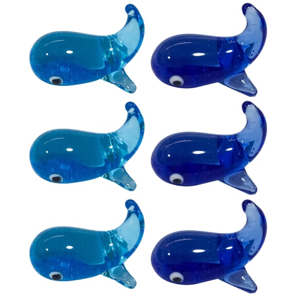 6 st Cute Whale Pen Ätpinnar Sked Borste Rest Hållare Hållare Färgglad hållare Glasdekor