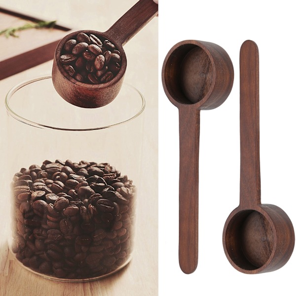 2 st valnötsskedar för kaffe, matkvalitet, salt, te, socker