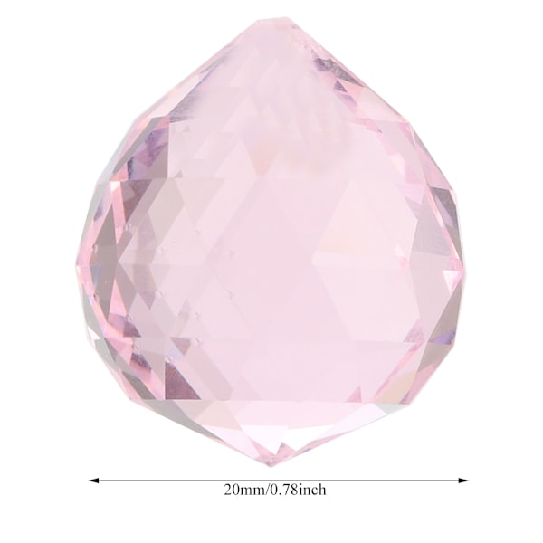Kristallkronedeler Glassprismer Regnbue Solbeskyttelse Anheng For Lyslampe (Rosa)