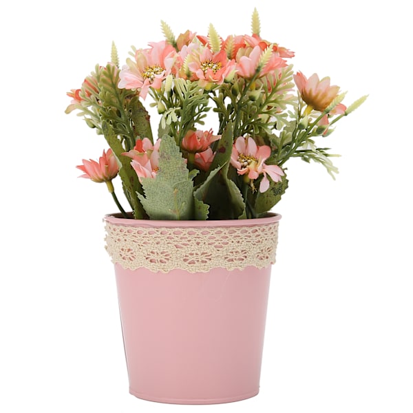 Konstgjord prästkrage i kruka, simulerad blomma, bonsai med kruka för