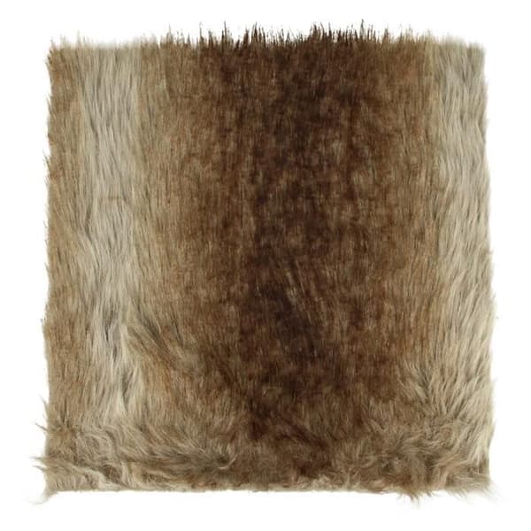 Grå Kunstpels Tekstilkvadrat 29x29cm - Artémio