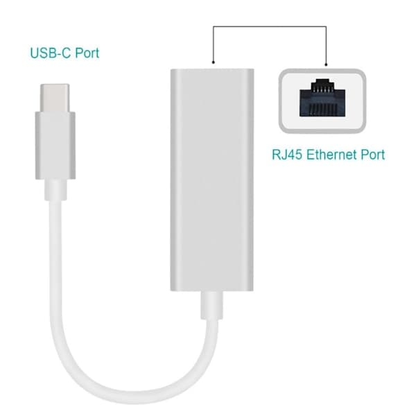 Ethernet-sovitin tyyppi C - RJ45 USB 3.1