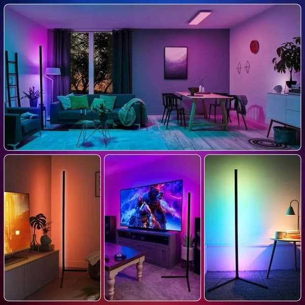 Suuri LED RGB Kulmalamppu | Sovellus ja Kaukosäädin 1,5 m—pa
