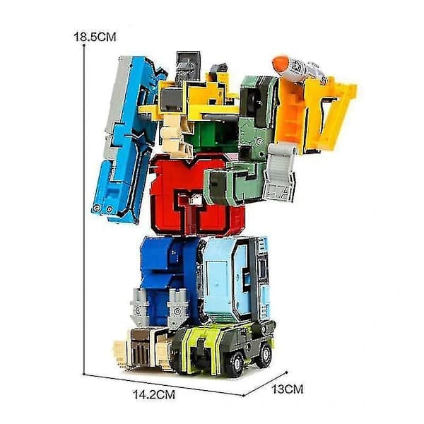 Kreative Samlingsfigurer Nummer Transformationsrobot Pædagogiske Klodser 10 stk.