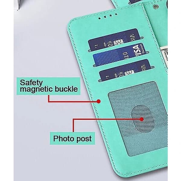 Kompatibelt iPhone 11 Pro Max Læderetui Cover Coque - Grønt træ og rådyr null none