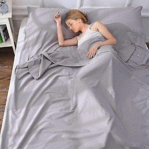 Paris Dubbel Sovsäck Mjukt Dubbelt Sovsäckslakan Bomull Varm Sovsäck Lätt Resesäckslakan För Hotell Utomhusresor (210cm×160cm)
