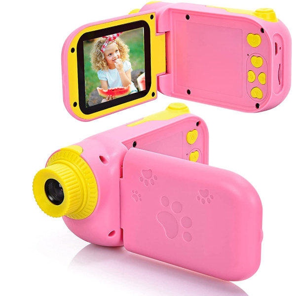 USB -kamera Barn 2,0 tums skjerm Barnkamera Videokamera med Pink