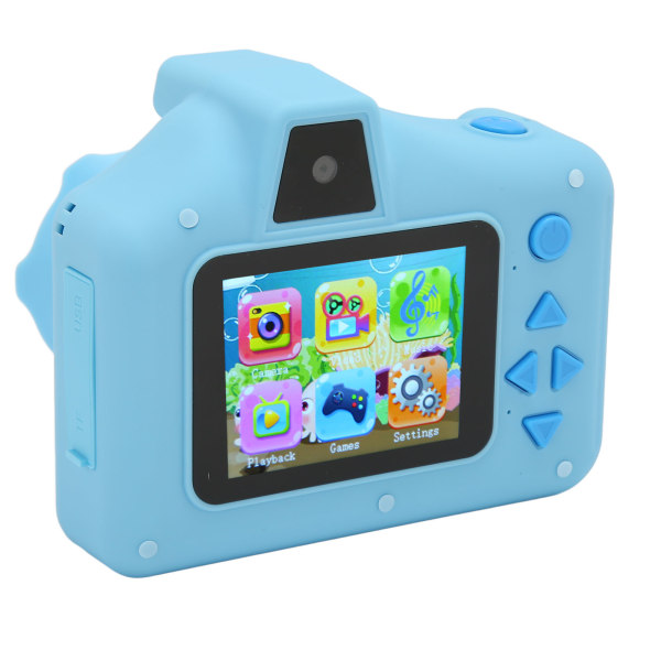 Kids Print Camera 1440P 2,8 tommer skærm mini børn videokamera med fyld lys til drenge piger blå