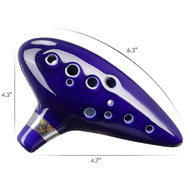 Paris_Zelda Ocarina med sangbog, 12-hullers Alto C Zelda Ocarinas