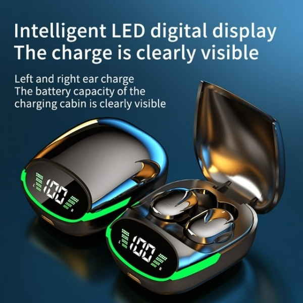 Paris Bluetooth-hodetelefoner, Bluetooth-ørepropper Trådløse ørepropper Bluetooth 5.0 Digital Skjerm Støyreduksjon Bluetooth-headset