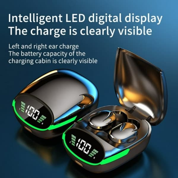 Paris Bluetooth-hörlurar, Bluetooth-öronsnäckor Trådlösa hörlurar Bluetooth 5.0 Digital Display Brusreducering Bluetooth-headset