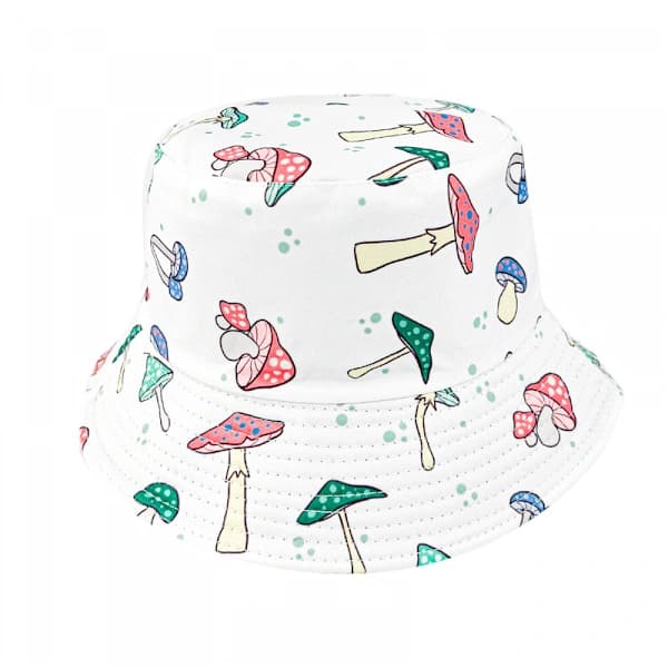 Unisex Bucket Hat Print Vendbare dobbeltsidede solhatte