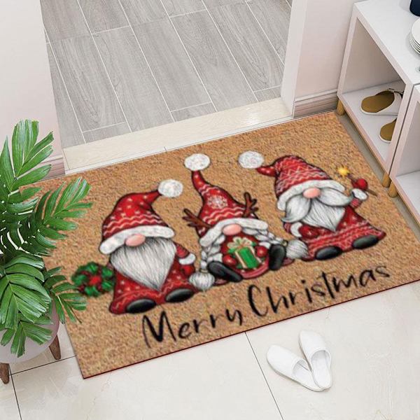 1/2 Blød Og Behagelig Merry Christmas Nisse Dørmatte Til Jul merry christmas 1Set