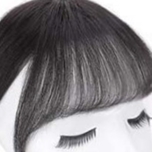 Clip in Bangs 3D Thin Straight Bangs Hairpiece Extension for kvinner jenter nesten ansiktsform
