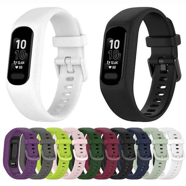 Silikon sportband till Garmin Vivosmart 5 MÖRKGRÅ