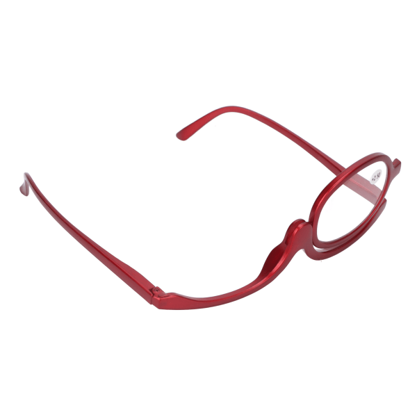 Forstørrelsesglas Makeup-briller Enkeltglas drejelige moderigtige øjenmakeup-briller til kvinder Rød(+2,50 )